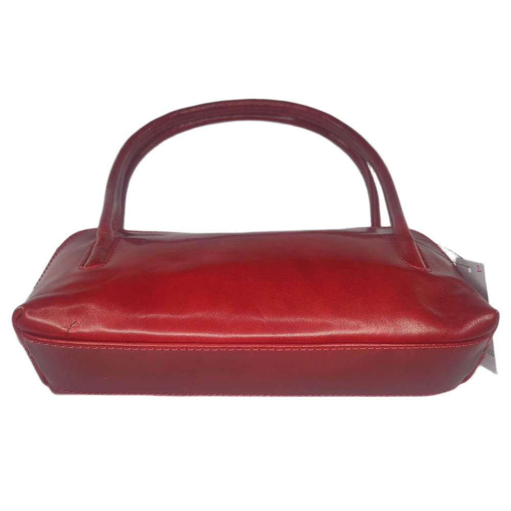 Charlie Leather Caterina Rich Red Double Handle Small Shoulder Bag -NWT - Picture 11 of 13
